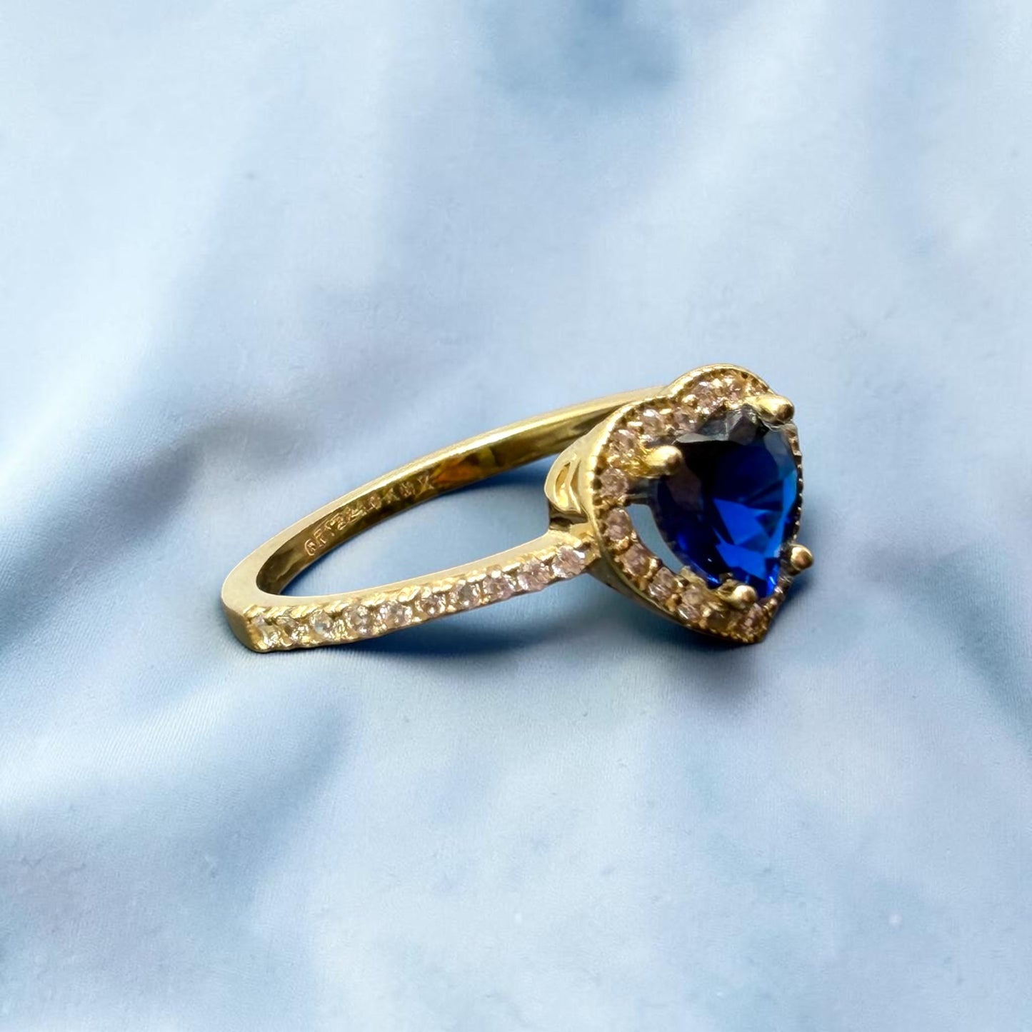 ANILLO DE CORAZON EN ORO MEXICANO 10 K