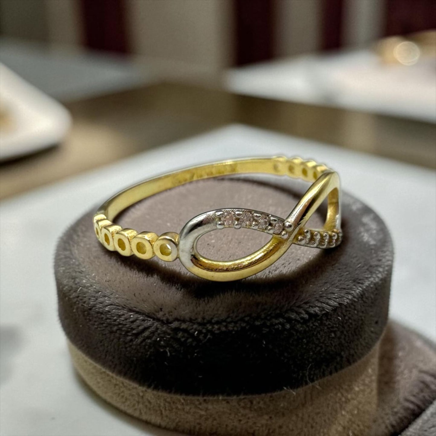 ANILLO DE INFINITO EN ORO MEXICANO 10 K