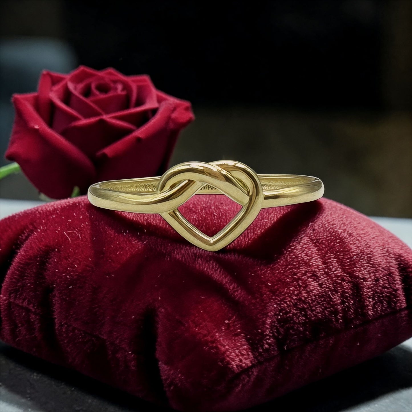 ANILLO DE CORAZON EN ORO MEXICANO 10 K