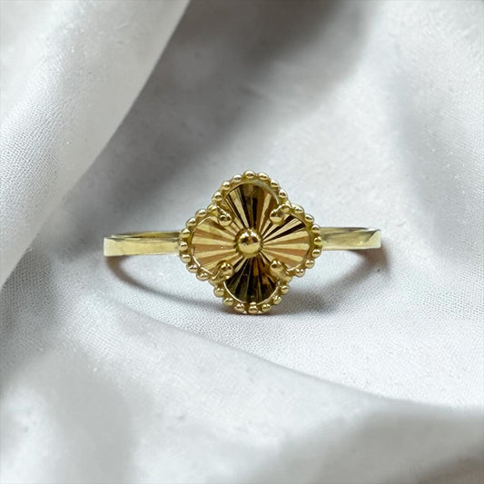 ANILLO DE FLOR EN ORO MEXICANO 10 K
