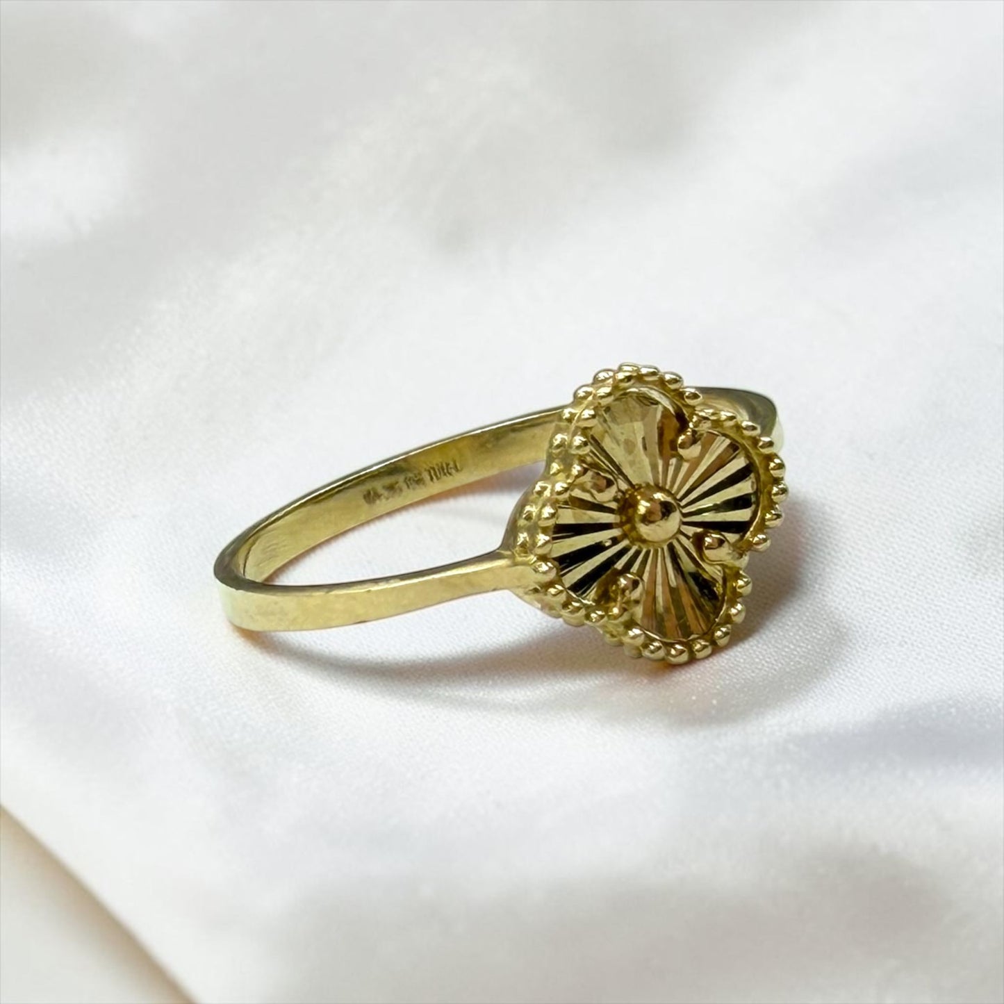 ANILLO DE FLOR EN ORO MEXICANO 10 K