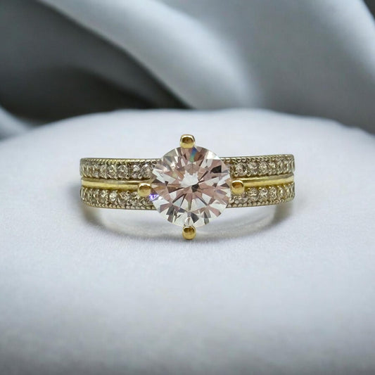 ANILLO DE COMPROMISO EN ORO MEXICANO 10 K