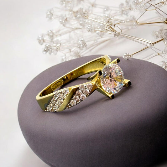 ANILLO DE COMPROMISO EN ORO MEXICANO 10 K