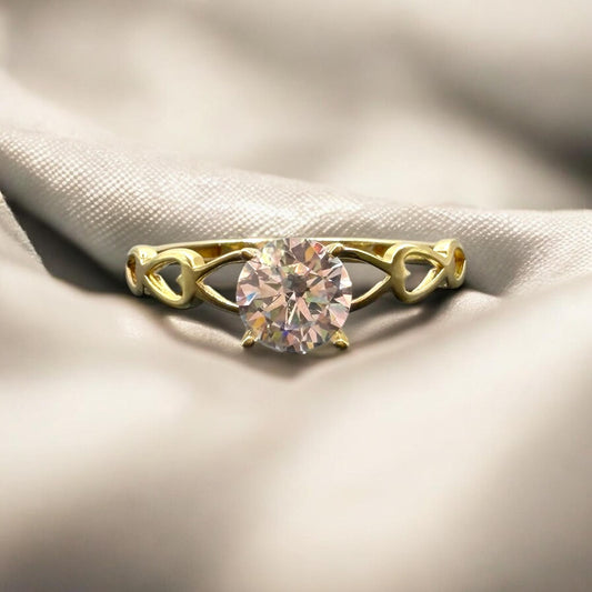 ANILLO DE COMPROMISO EN ORO MEXICANO 14 K