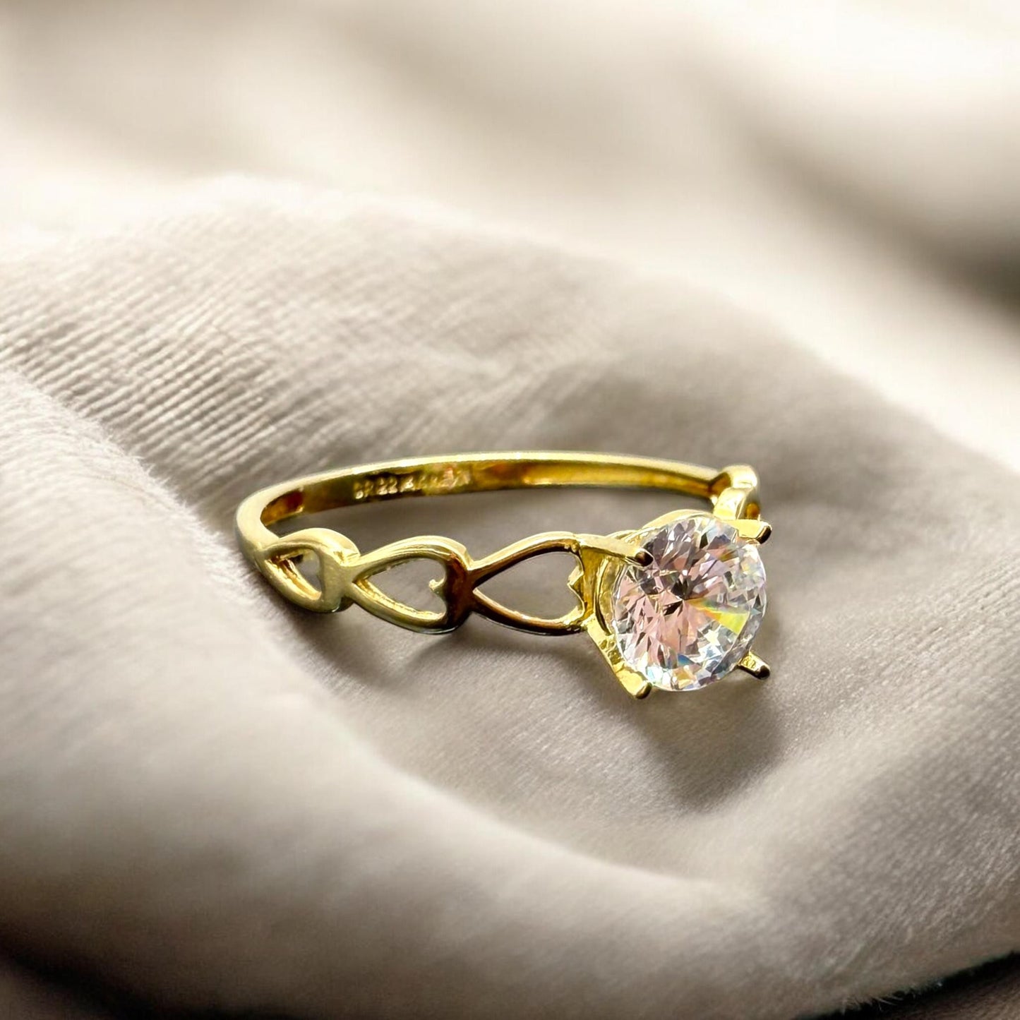 ANILLO DE COMPROMISO EN ORO MEXICANO 14 K
