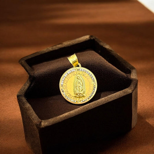 MEDALLA VIRGEN DE GUADALUPE EN ORO MEXICANO 10 K