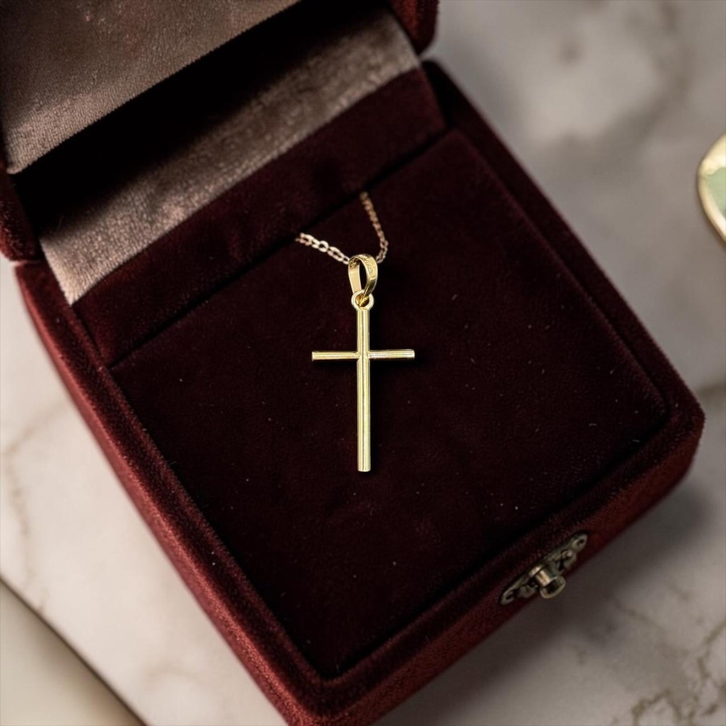 DIJES DE CRUZ EN ORO MEXICANO 14 K