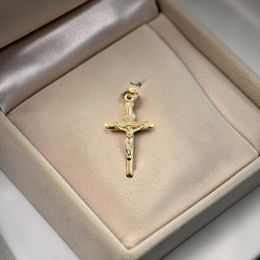CRUCIFIJO EN 3 OROS 14 K