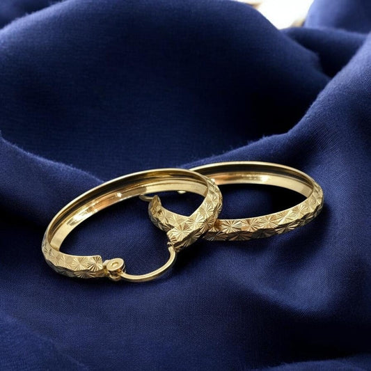 ARRACADA GRUESA EN ORO MEXICANO 14 K
