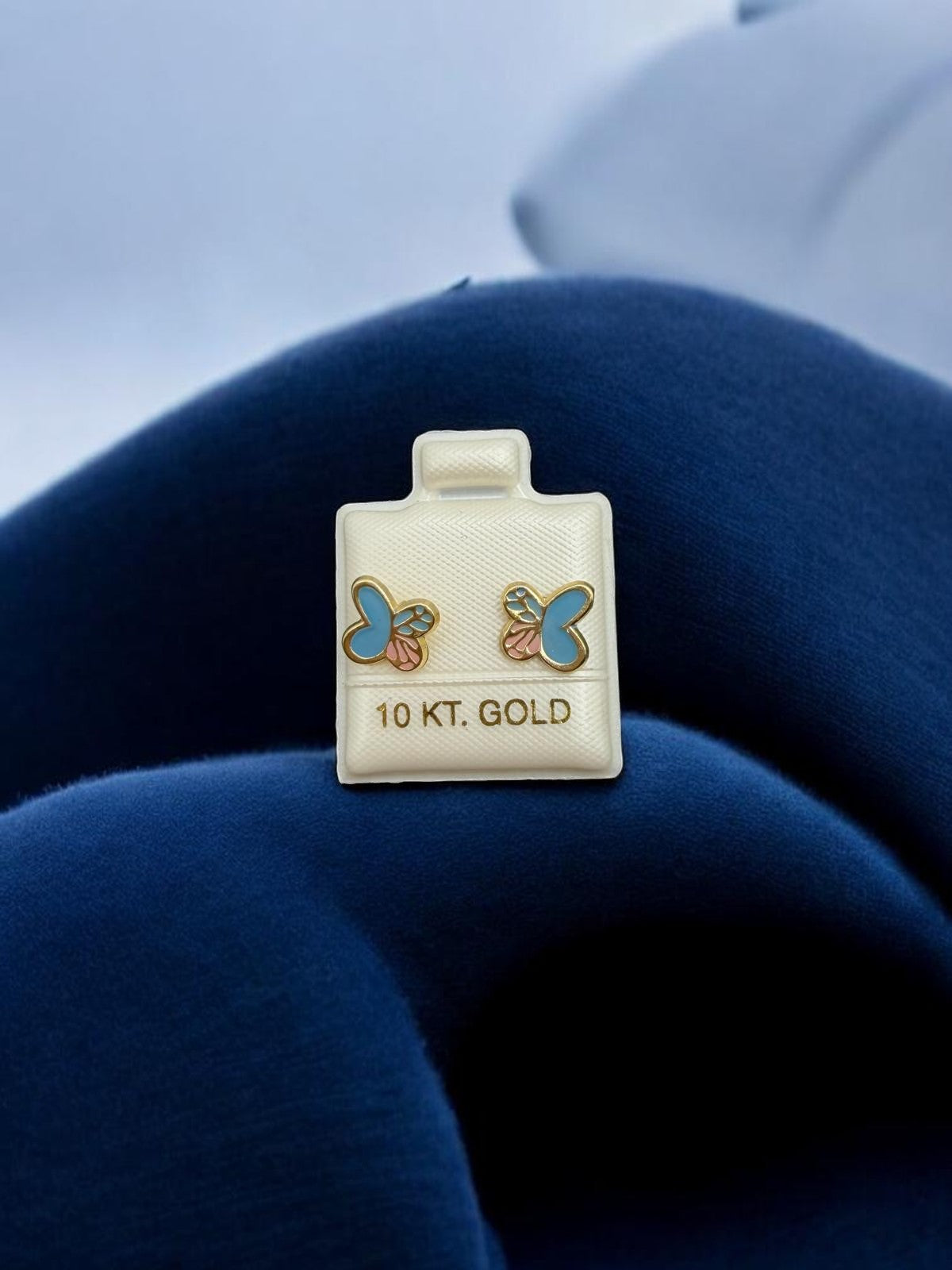 BROQUEL MARIPOSA EN ORO MEXICANO 10 K