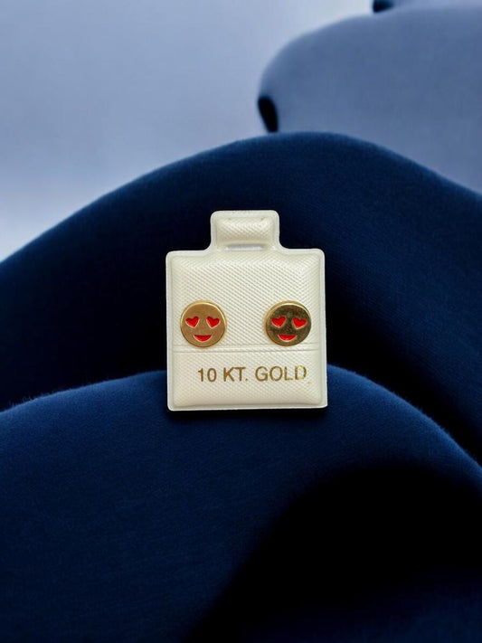 BROQUEL DE CARITAS EN ORO MEXICANO 10 K
