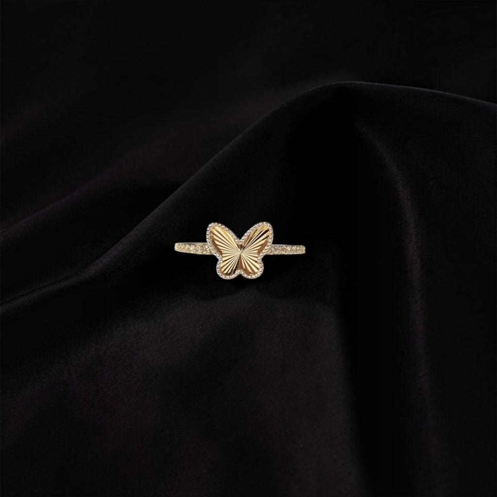 ANILLO DE MARIPOSA EN ORO 14 K
