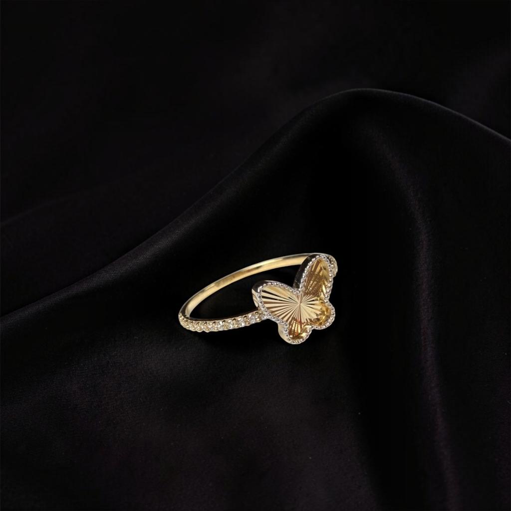 ANILLO DE MARIPOSA EN ORO 14 K