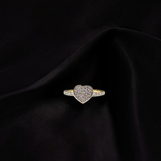 ANILLO DE CORAZON EN ORO 14 K