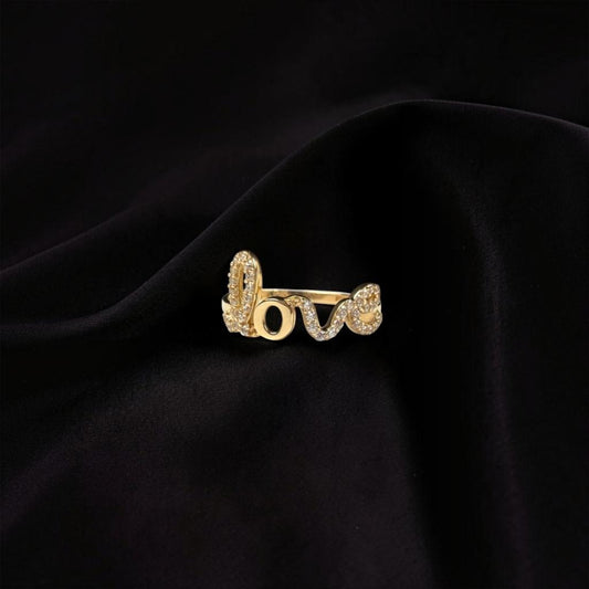 ANILLO LOVE EN ORO 14 K