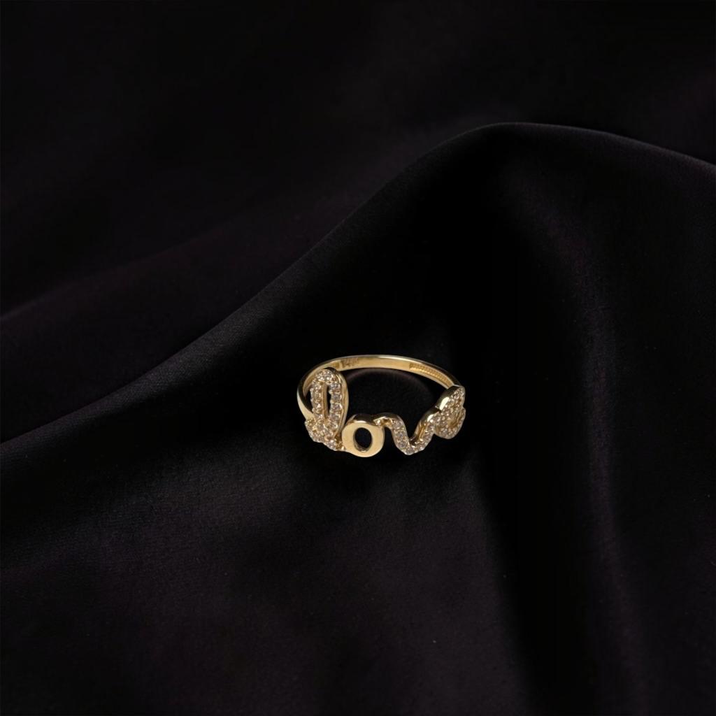 ANILLO LOVE EN ORO 14 K
