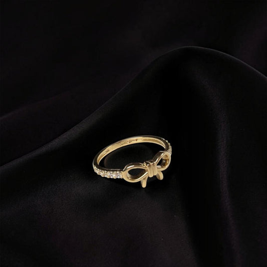 ANILLO DE MOÑO EN ORO 14 K
