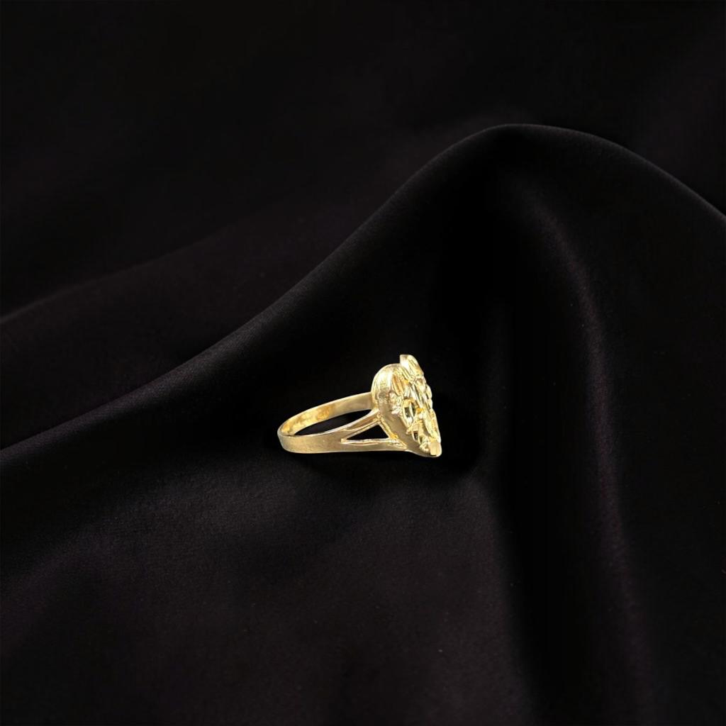 ANILLO NUGGET CORAZON 14 K