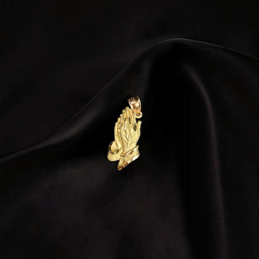 DIJE MANOS ORANDO EN ORO 14 K