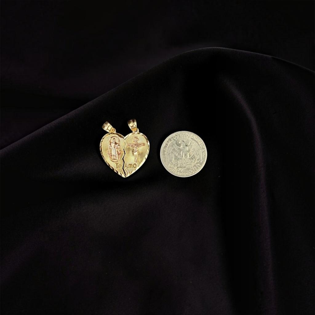 CORAZON PARTIDO EN ORO 14 K