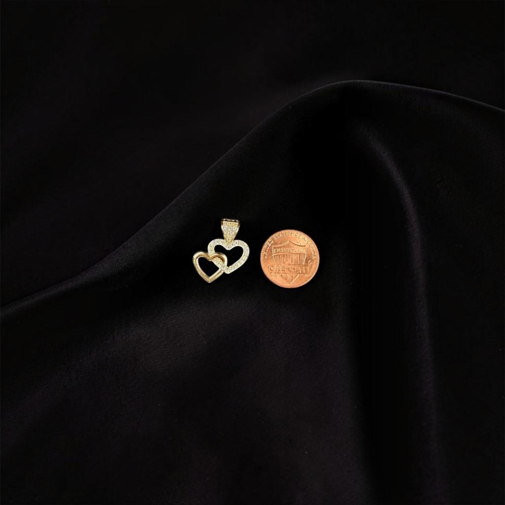 DIJE CORAZONES EN ORO 14 K