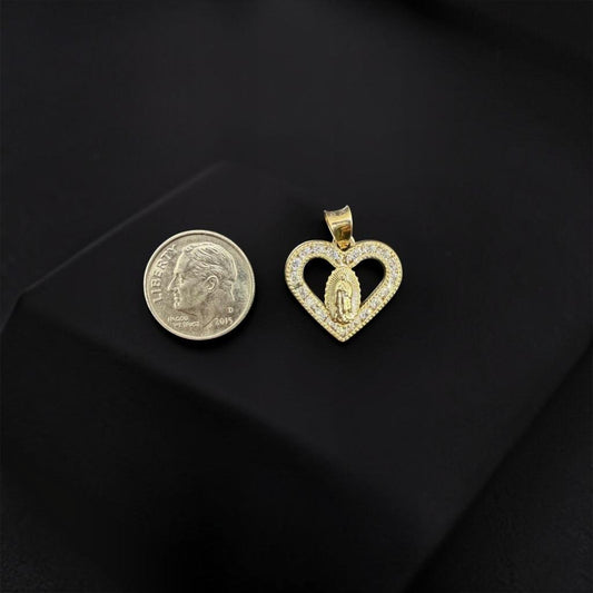DIJE DE LA VIRGEN EN ORO 14 K