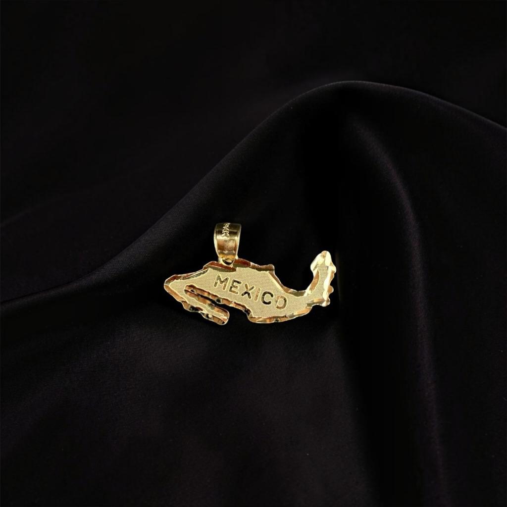DIJE MAPA DE MEXICO EN ORO 14 K