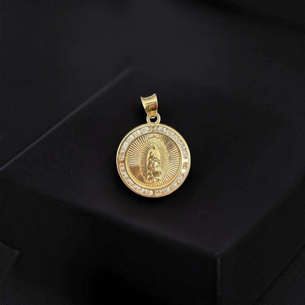 MEDALLA DE LA VIRGEN EN ORO 14 K