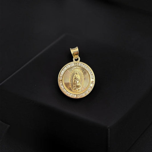 MEDALLA DE LA VIRGEN EN ORO 14 K