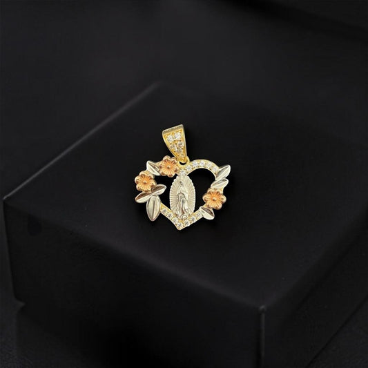 DIJE DE LA VIRGEN EN ORO 14 K