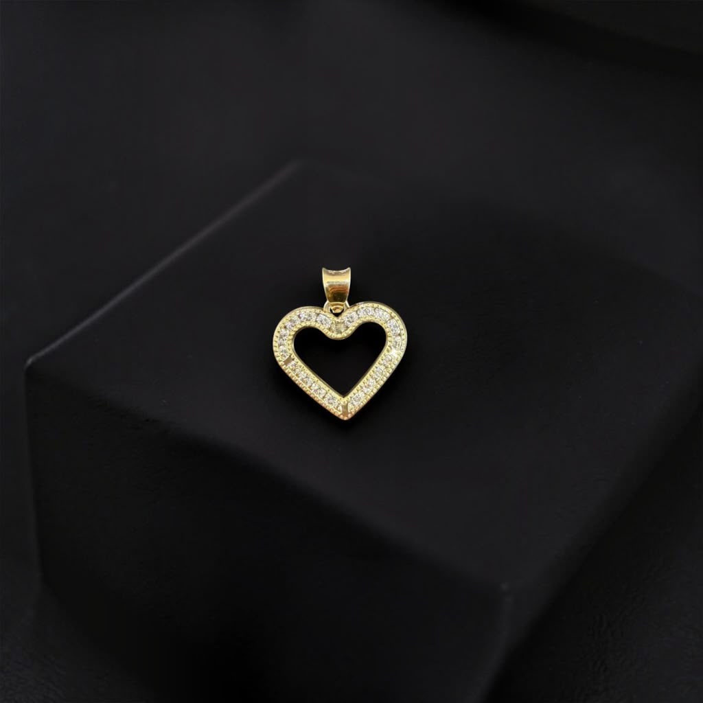 DIJE CORAZON EN ORO 14 K