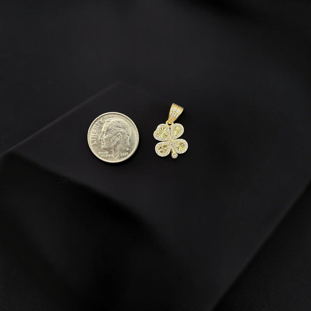 TREBOL EN ORO 14 K