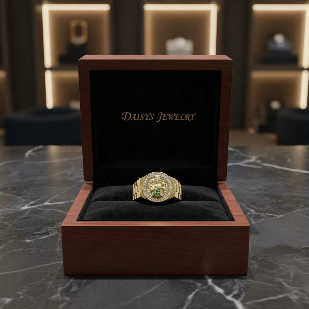 ANILLO PARA CABALLERO SAN JUDAS EN ORO MEXICANO 10 K