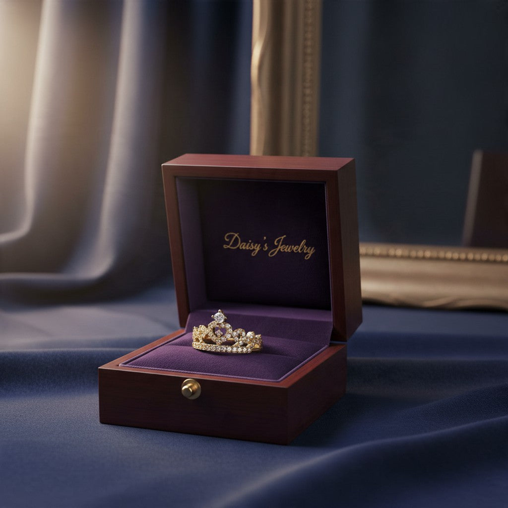 ANILLO DE CORONA EN ORO 14 K