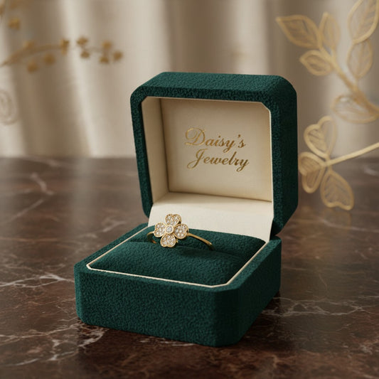 ANILLO FLOR EN ORO 14 K