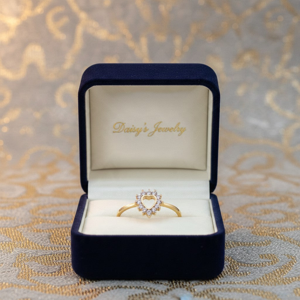 ANILLO CORAZON EN ORO MEXICANO  10 K