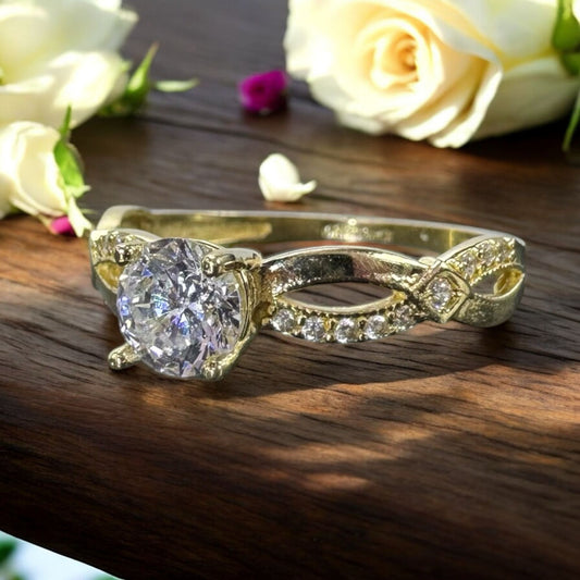 ANILLO DE COMPROMISO EN ORO MEXICANO 10 K