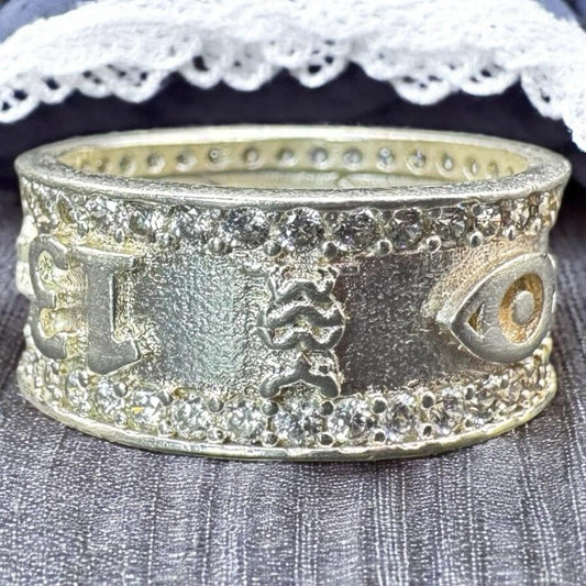 ANILLO DE LA SUERTE EN PLATA MEXICANA .925