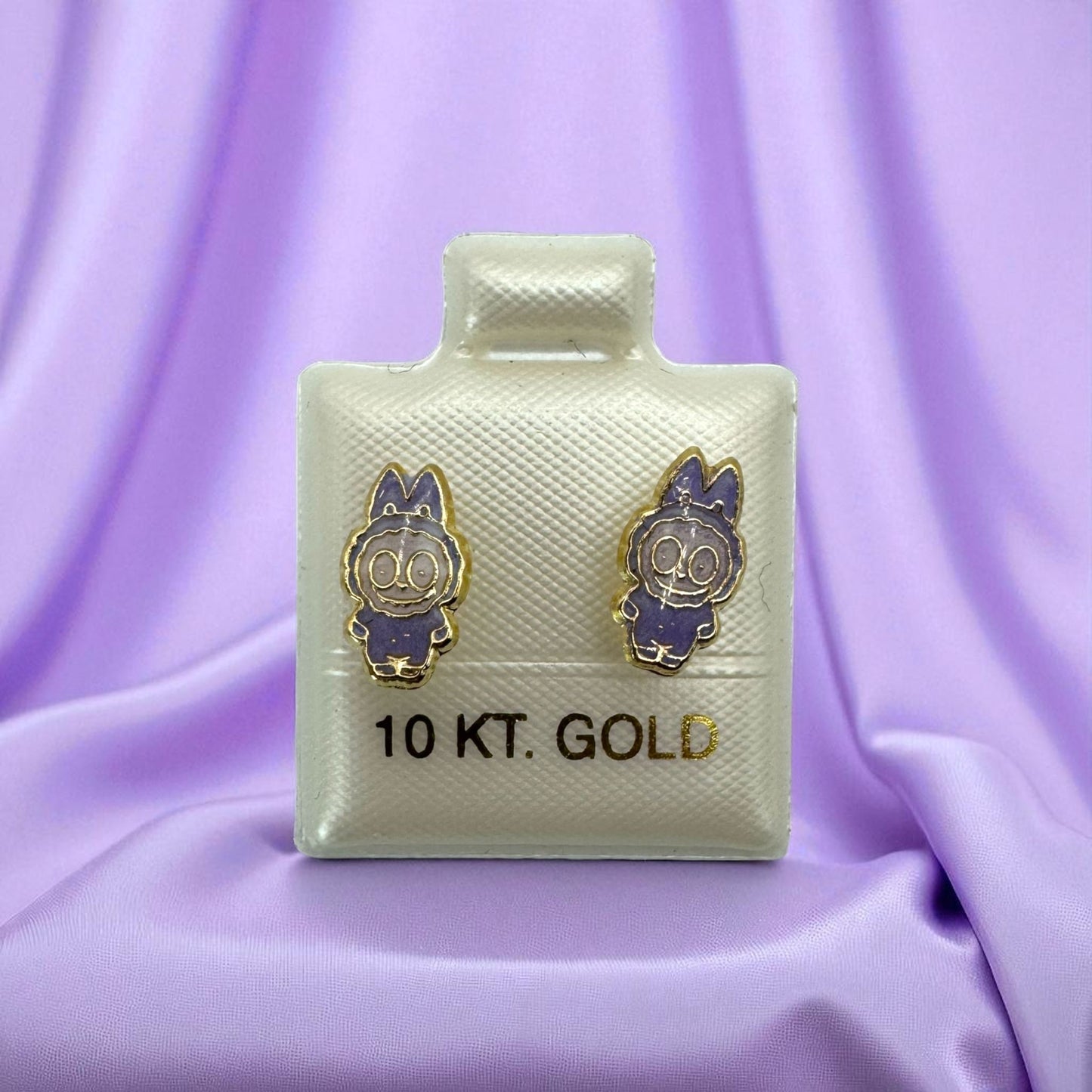 BROQUEL LABUBU EN ORO MEXICANO 10 K