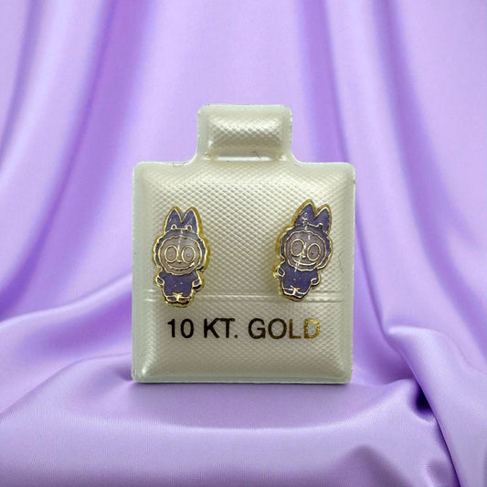 BROQUEL LABUBU EN ORO MEXICANO 10 K