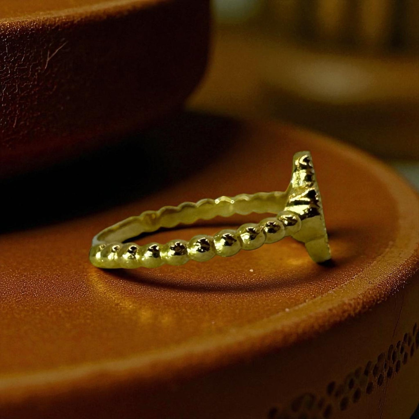 ANILLO TREBOL DORADO EN ORO MEXICANO 10 K