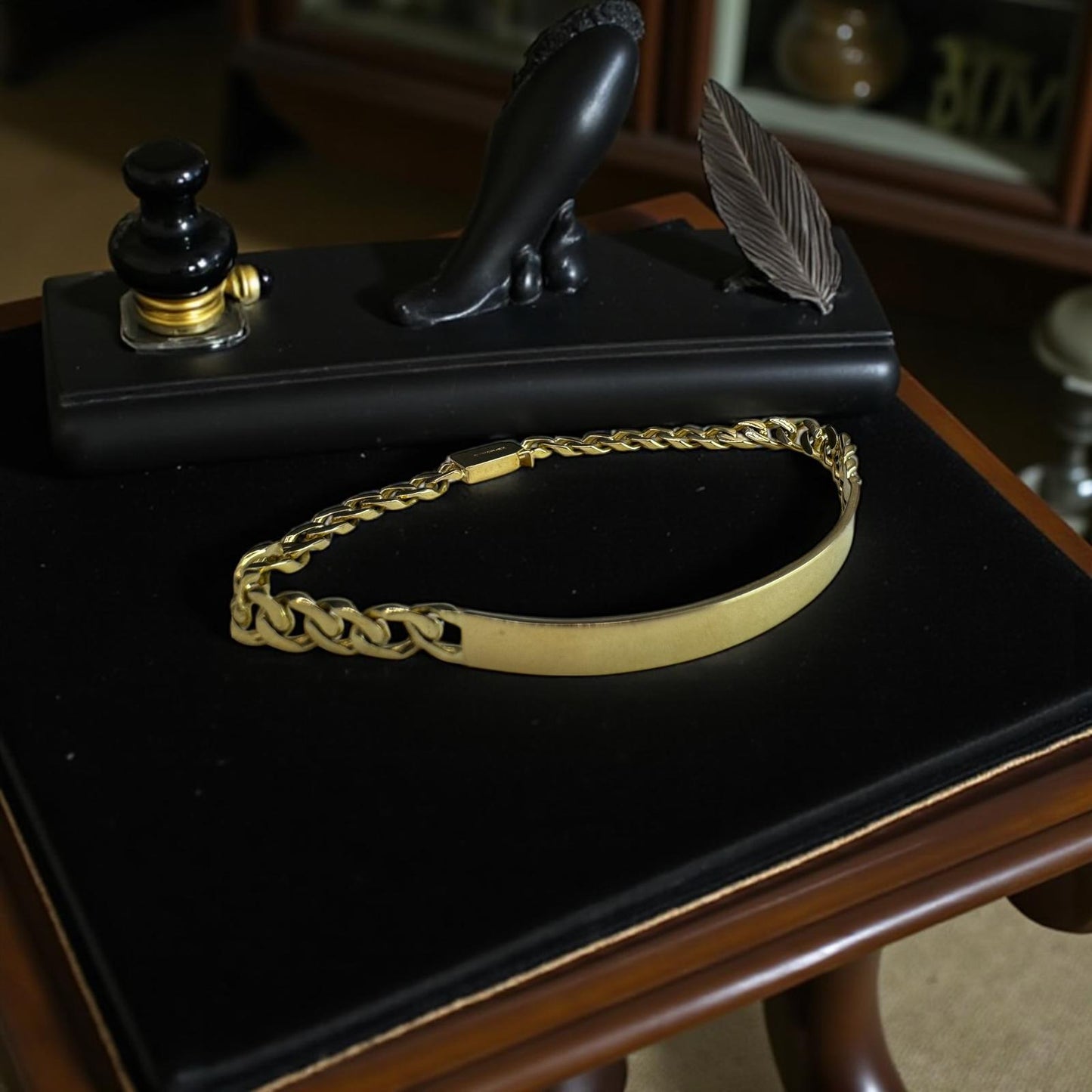 ESCLAVA CUBANA PARA CABALLERO EN ORO MEXICANO 10 K