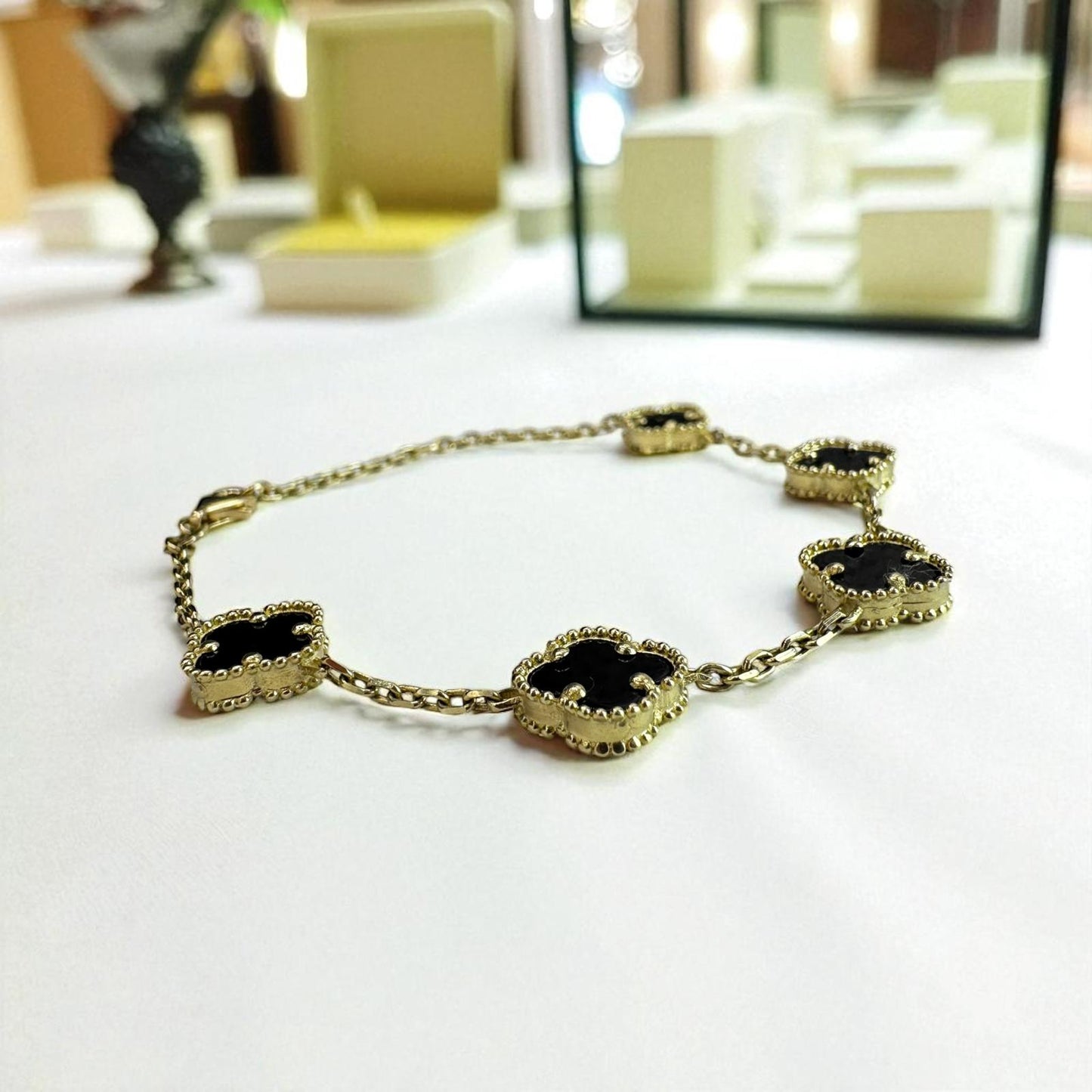 PULSO TREBOL EN ORO MEXICANO 10 K