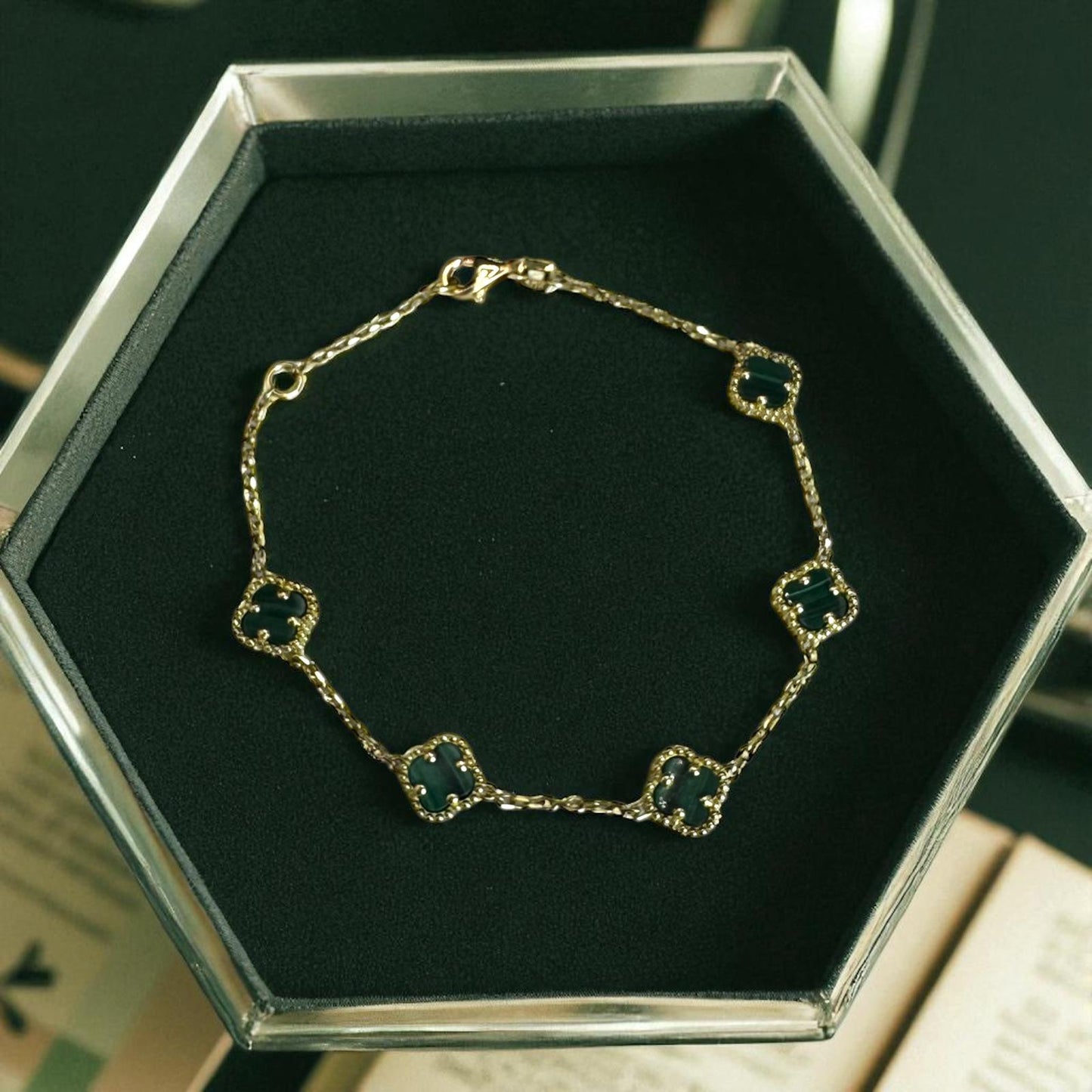 PULSO TREBOL EN ORO MEXICANO 10 K