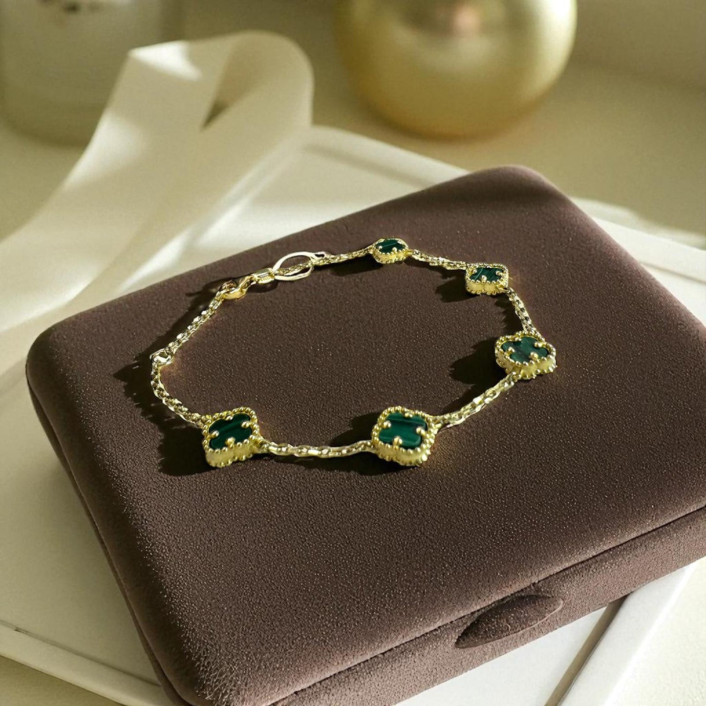 PULSO TREBOL EN ORO MEXICANO 10 K