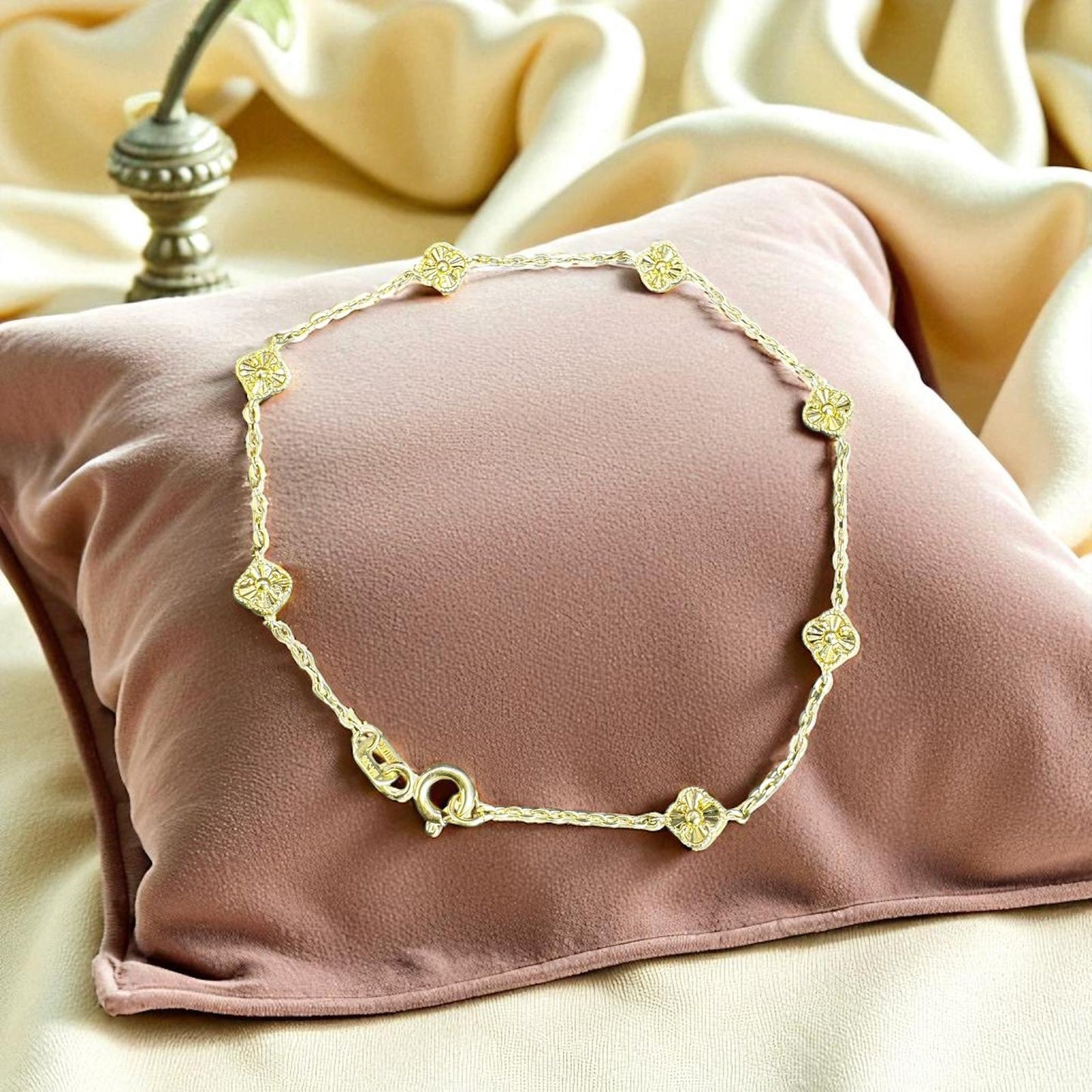 PULSO TREBOL EN ORO MEXICANO 10 K