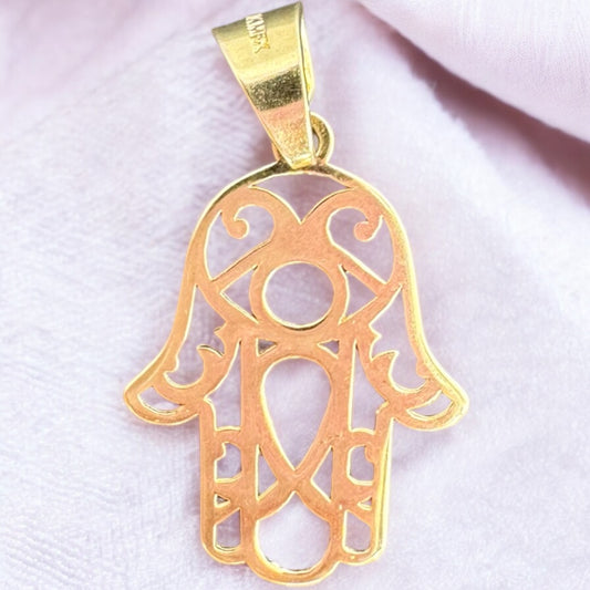 DIJE MANO DE FATIMA EN ORO MEXICANO 10 K